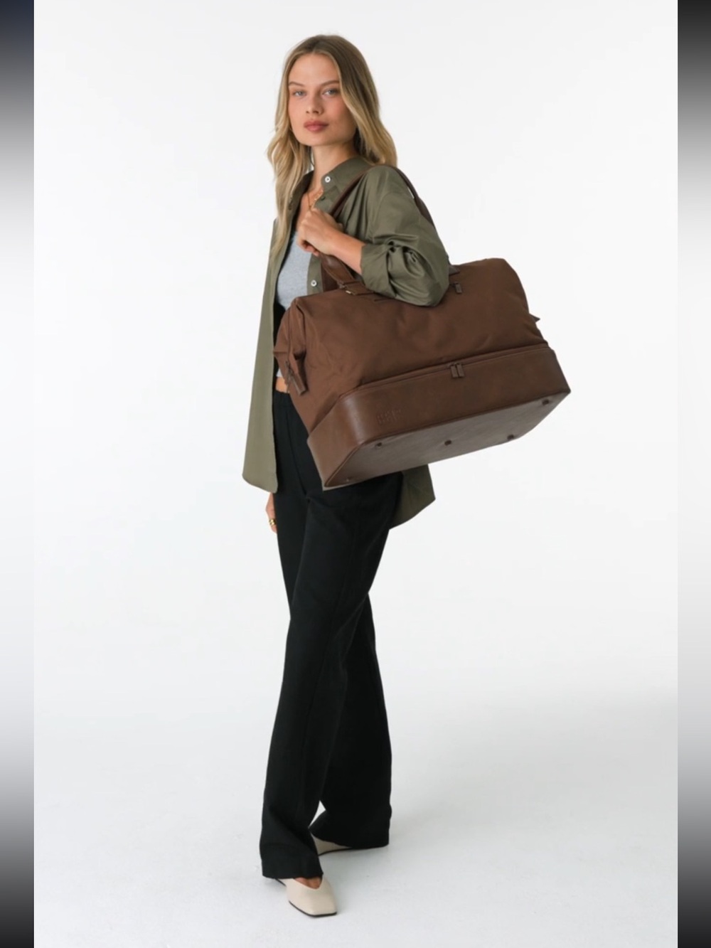 BÉIS “The Weekender” Travel Bag in Maple Brown | Carry-On Overnight Tote